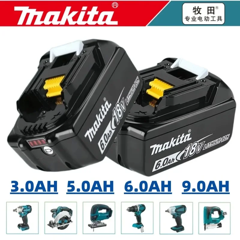 100%Original Makita 18V 3.0/5.0/6.0Ah Li-Ion Battery For for Makita BL1830 BL1815 BL1860 BL1840 Replacement Power Tool Battery