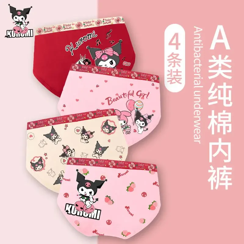 Cartoon character kuromi Cinnamoroll Sanrio children\'s cute cotton underwear girls kawaii cotton boxer shorts new wholesale