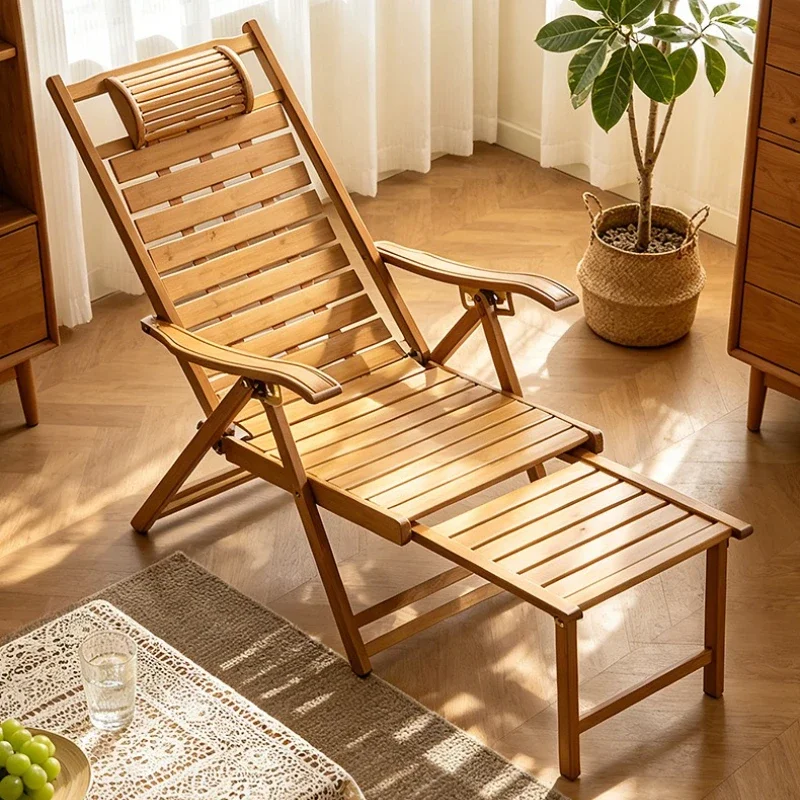 Rocking Chair Folding Chair Lunch Break Adult Balcony Household Leisure Lazy Happy Chair Living Room Sitting and Reclining