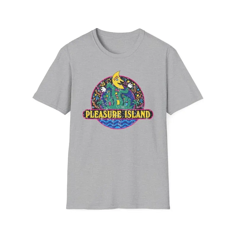 Nostalgic Theme Park Pleasure Island Retro Graphic Distressed Unisex Softstyle T-Shirt