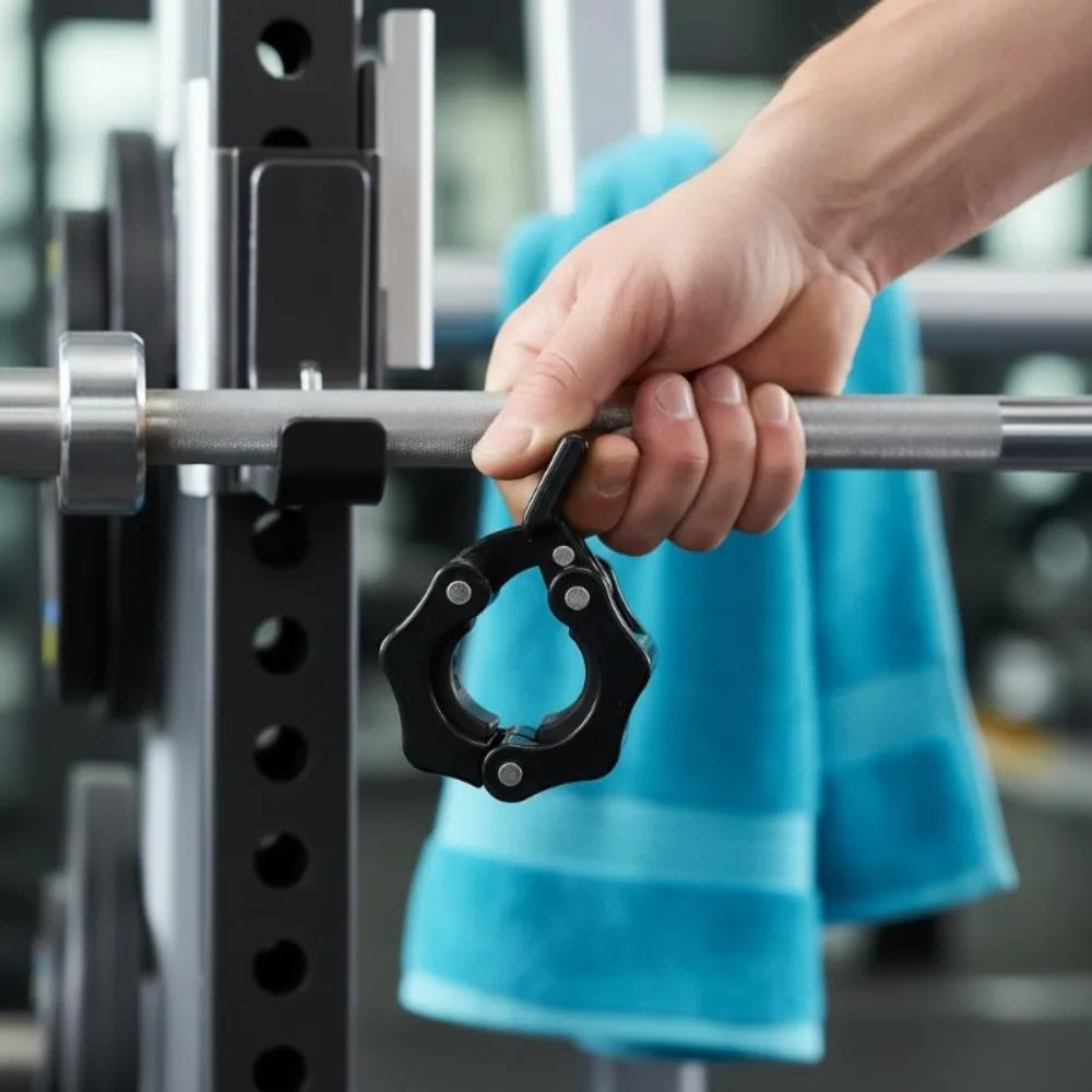 25mm 28mm 30mm Barbell Collar Lock Dumbbell Clips Clamp Weight Lifting Bar Gym Dumbbell Lock Clamp Spring Clips Weight Lifting