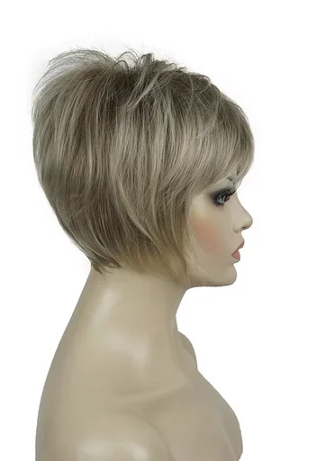 Synthetic Wig Women's Burgundy/Blonde Natural Wigs Short Straight Wigs