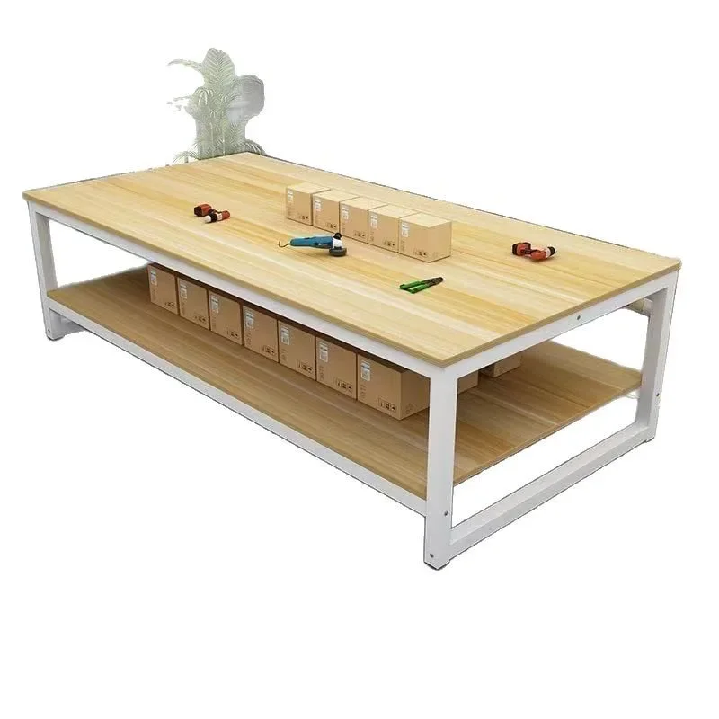 Modern simple workbench Double-layer express packing table Assembly line operation table Factory workshop