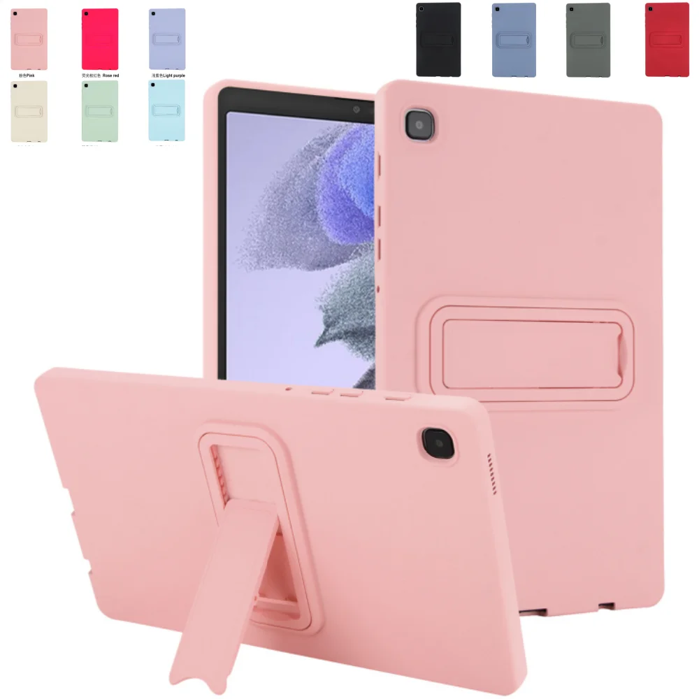 Case for Samsung Galaxy Tab A7 Lite 8.7 inch SM-T220 SM-T225 2021 Anti-fingerprint TPU Tablet Cover with Adjustable Gear Bracket