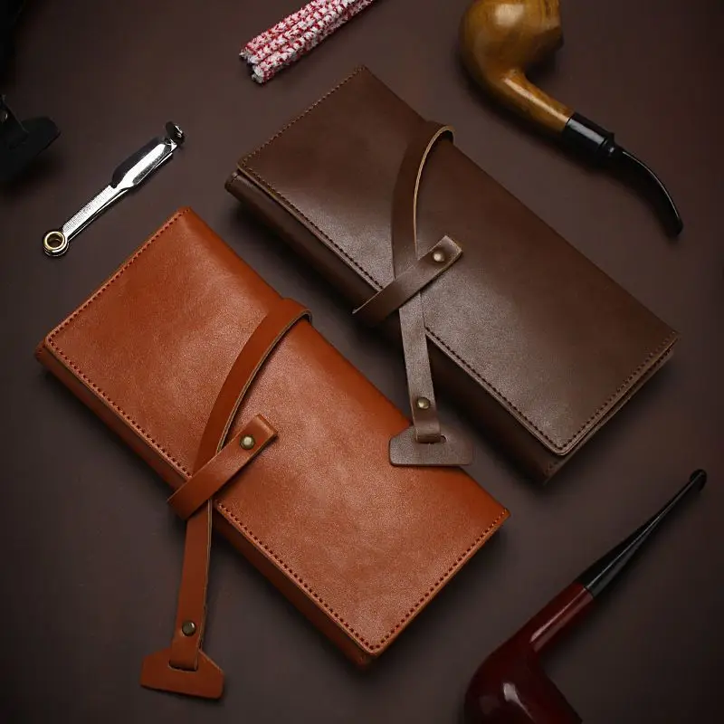 

American Retro multifunctional Portable pipe bag Tobacco moisture bag Tobacco accessory bag Pipe Storage tool bag Smoking Tool