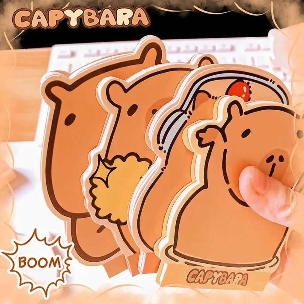 To Do List Kawaii Capybara Notebook Color Page Portable Small Notepad Cartoon Diary Mini Writing Pad Decor