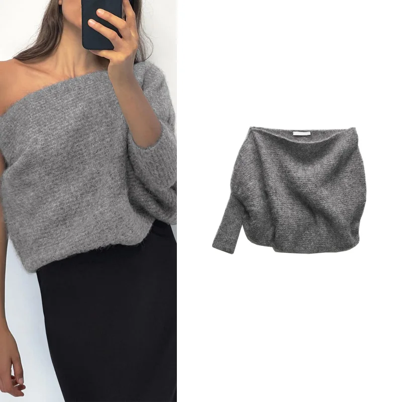 Abrigo con mangas tejidas de diseño asimétrico is, recién llegado de primavera, moda femenina, fibra de poliéster, manga la...
