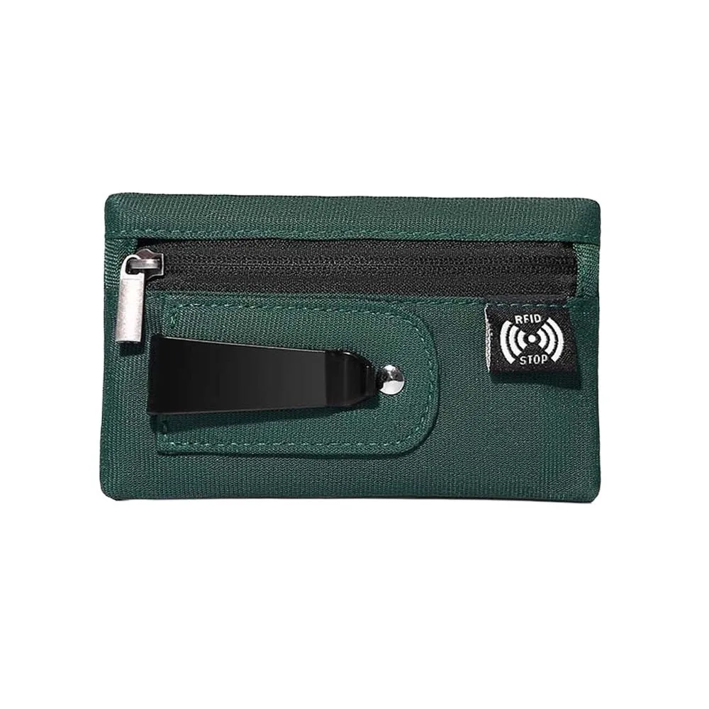 Shopping Thin Clip Stash Pouch Multiple Card Classic RFID Protection Wallet Solid Color Simple Short Portable Purse School
