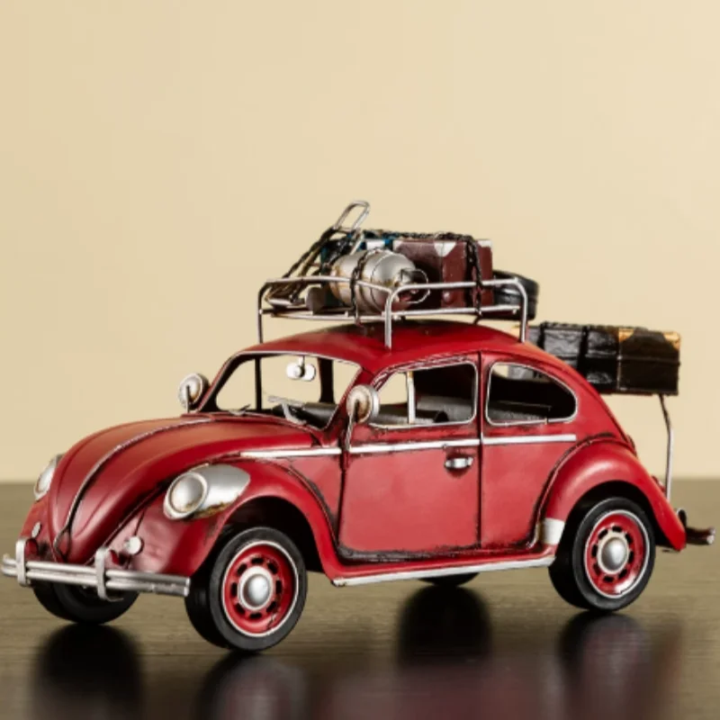 Vintage Classic old-fashioned Car model - Nostalgic Retro Automobile Figurine, Elegant Living Room Centerpiece & Tabletop Decor