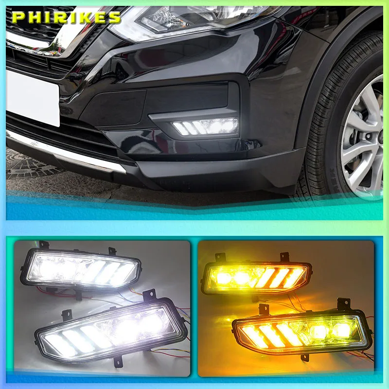 

2PCS LED Daytime Running Light For Nissan X-trail T32 Xtrail 2019 2020 Waterproof ABS 12V Car DRL Fog Lamp Decoration