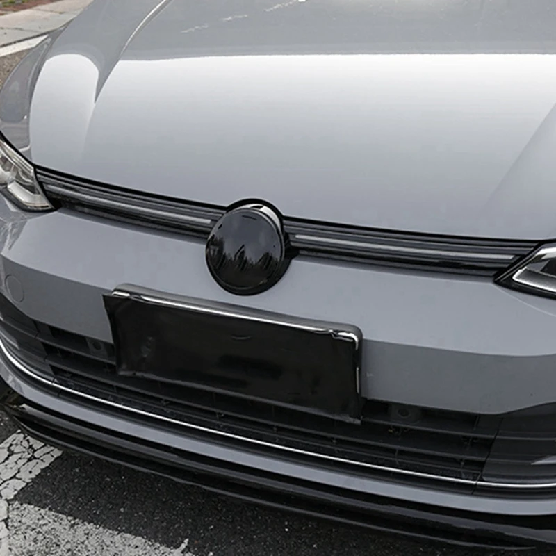 

Car Glossy Black Front Bumper Mesh Center Grille Grill Moulding Strips Cover Trim For-VW Golf 8 MK8 2021 2022