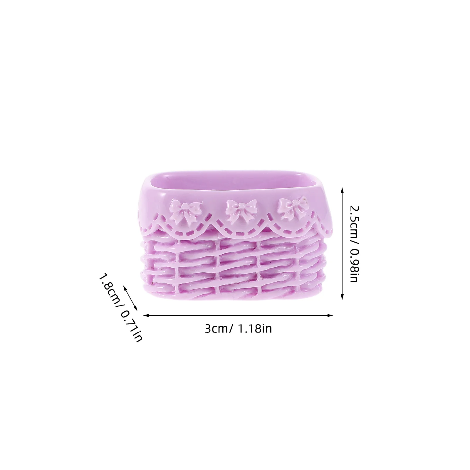 18Pcs Miniature Woven Basket Imitation Rattan Mini Bread Fruit Vegetable Storage Bin Garden Basket Decor