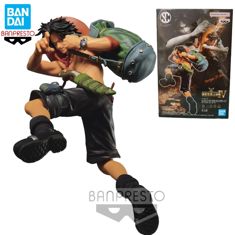 In Stock Bandai BANPRESTO SCultures BIG One Piece Portgas·D·Ace Anime Action Figure Toy Gift Model Collection Hobby