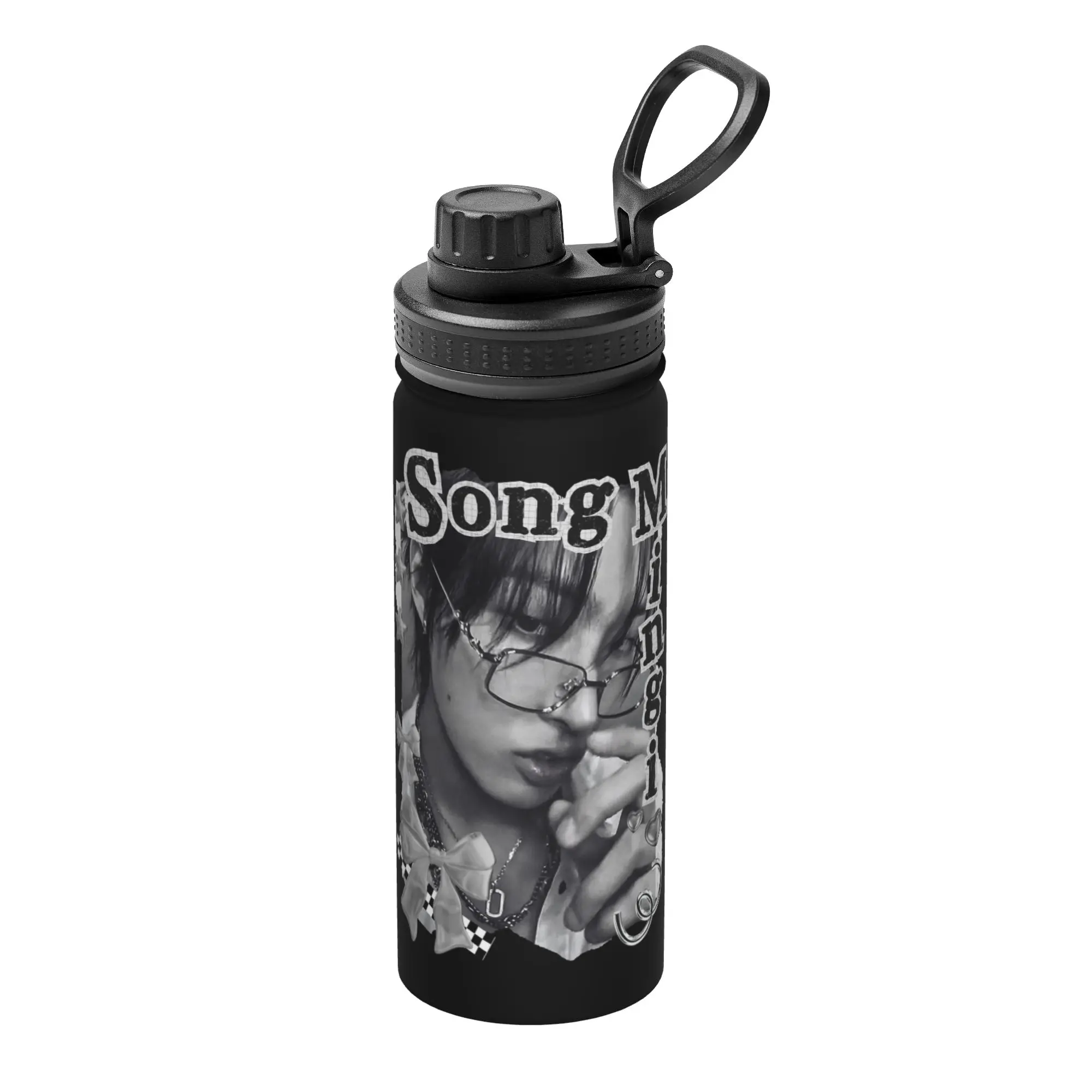 Kpop Boy Group A-Ateez Song Mingi 18OZ Sports Insulated Kettle  Coffee Cups Stainless Steel School Mugs Hot Cold Drink