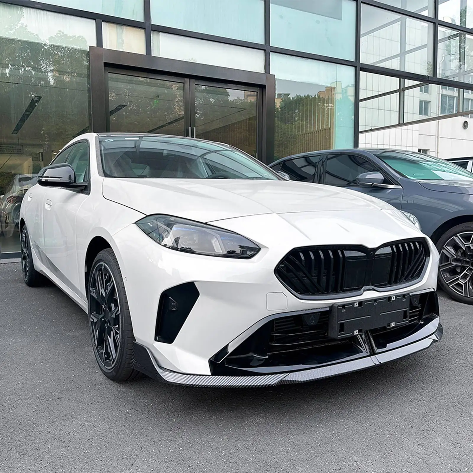 

Car Front Bumper Canard Lip Trim Lower Splitter Diffuser Spoiler Body Kits Tunin For BMW 1 Series F70 2 Series F74 M Sport 2024+