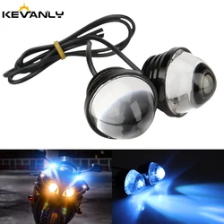 1/2Pairs LED Eagle Eye Daytime running lights mini lens laser light Motorcycle Taillights LED Driving lights Backup signal light