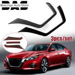 닛산 Altima 2019-2022 용 3 Pcs Bracingo 전면 그릴 트림 몰딩 외부 프레임 스트립 스티커 U 센터 그리드 장식 액세서리