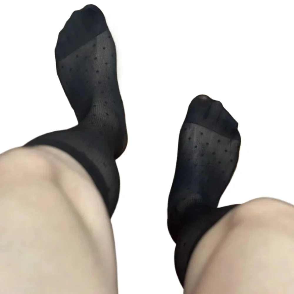 

Мужские носки, сексуальные волнистые ультратонкие прозрачные формальные шелковые прозрачные носки, деловые чулки, мужские прозрачные модельные чулки