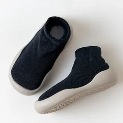 Children's Floor Socks Shoes Spring Baby Home Non Slip Soft Rubber Sole Floor Socks Girls Boys Solid Colour Casual Toddler Shoes