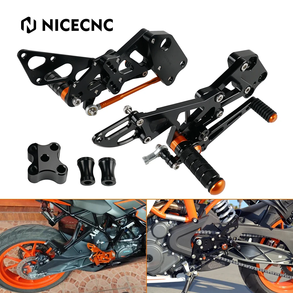 

Motorcycle Racing Rearsets Gear Shifter Foot Control Rearsets for KTM RC125 RC200 RC390 2014 2015 2016 2017 2018 2019 2020 2021