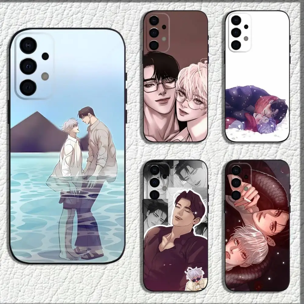 

P-Perla Comics boy Phone Case For Samsung Galaxy A73,72,71,A52,51,40,41,A22,A32,31,A13,12,Note20 Soft Black Shell