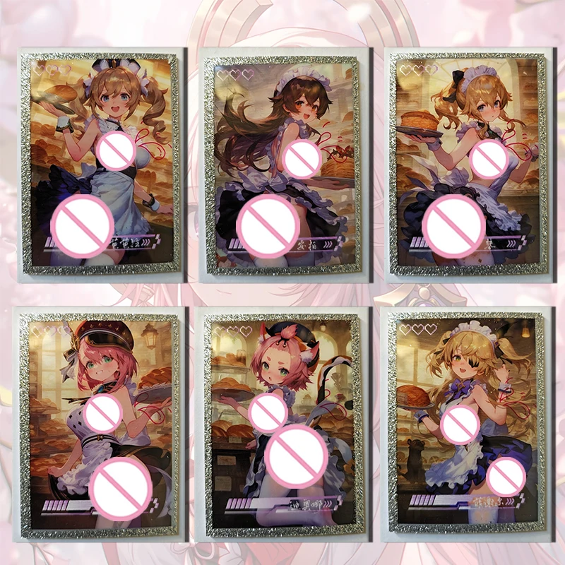 Goddess Story repliParty Crystal Card for Boys, Fischl, Diona, Barbara, Jean, ACG, Sexy Characters, Toy Collection, Birthday, Christmas Gifts