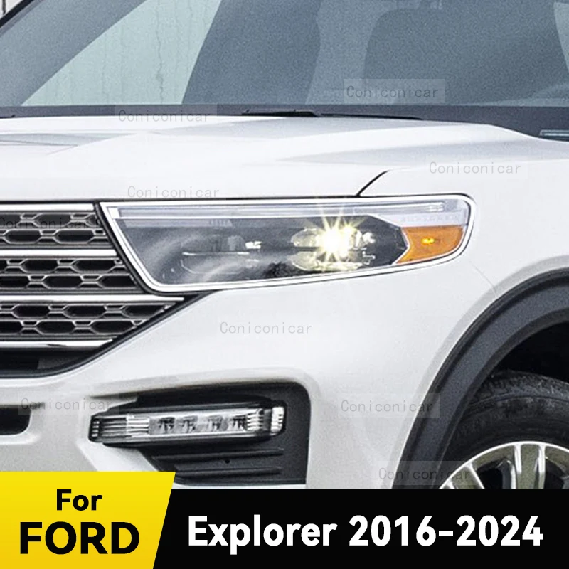 

Для FORD Explorer 2016-2024 2023 Защитная пленка для передней фары автомобиля, аксессуары для передней фары из прозрачного ТПУ
