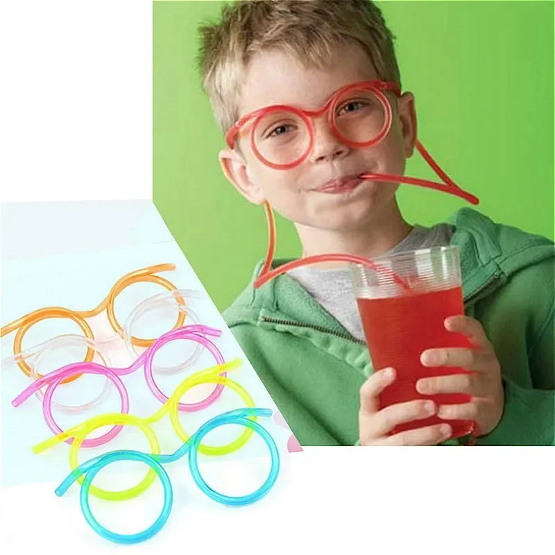 Vasos de plástico suave y divertidos, tubo Flexible único para beber, accesorios para Bar y fiesta de niños, cerveza colorida, cerveza casera