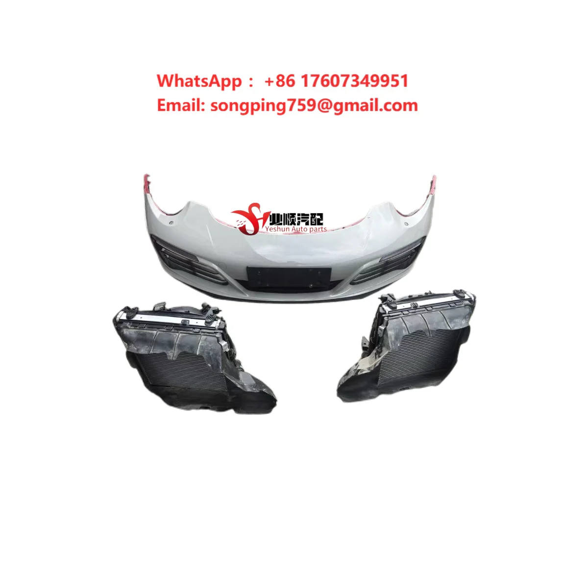 Original Second-hand 911 Carrera  Front Bumper Assembly Including Water Tank, Electronic Fan, Radiator for Car Body Kit