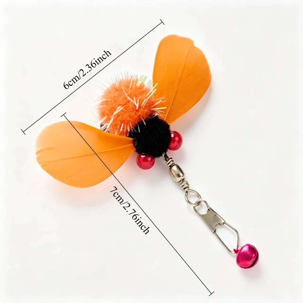 4pcs Artificial Insects Fly Cat Toy Teaser Stick for Changing Heads Pet Toys Wand Accessorie