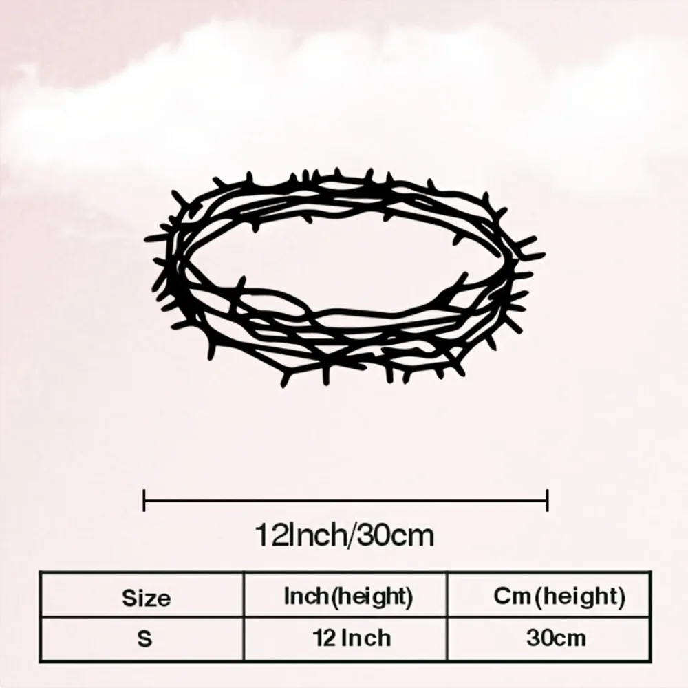 CIFBUY Metal Wall Art Crown of Thorns Religious Decor Bible Study Gift Bedroom Office Home Wall Hanging Ornament