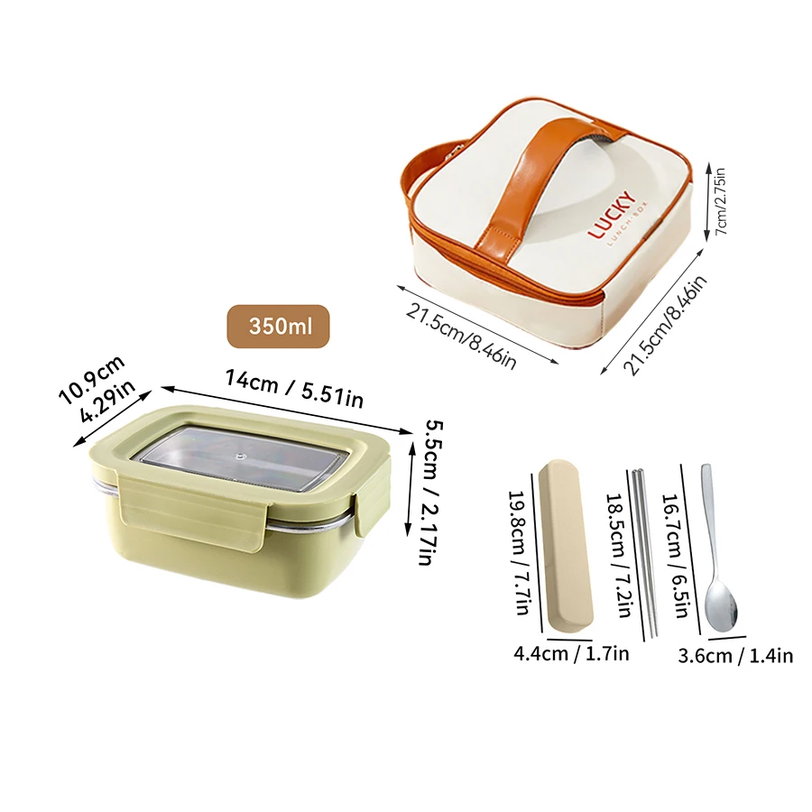 Magnetron 304 roestvrijstalen compartiment Lunchbox Stapelbaar Lekvrij Student Bento Box Voedselcontainer voor koud en warm voedsel