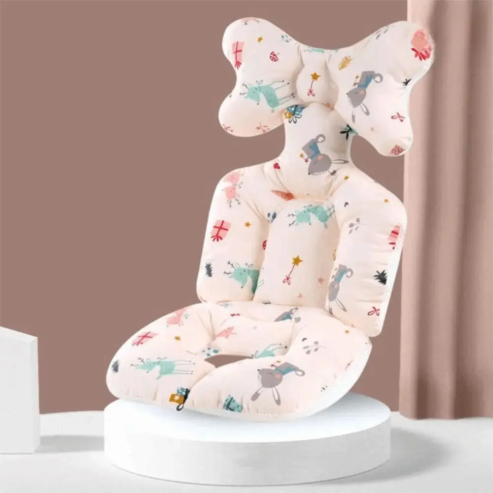 

Soft Baby Stroller Cushion Cartoon Printed Comfortable Baby Pram Seat Mat Breathable Car Seat Dining Chair Cotton Pad
