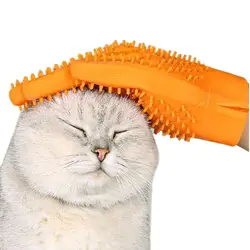 Silicone Pet Grooming Glove Double Sides Cat Dog Hair Remover Brush Comb Deshedding Bathing Washing Cleaning Supplies