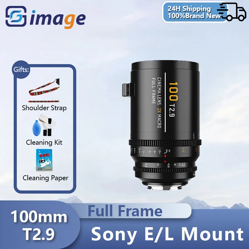 

SG image 100mm T2.9 Full Frame Macro Cinema Lens for Leica L/Panasonic L/Sony E A7 A7M2 A7M4 A7C A7S A11 A9 A91 ZV-E1 Lumix G95