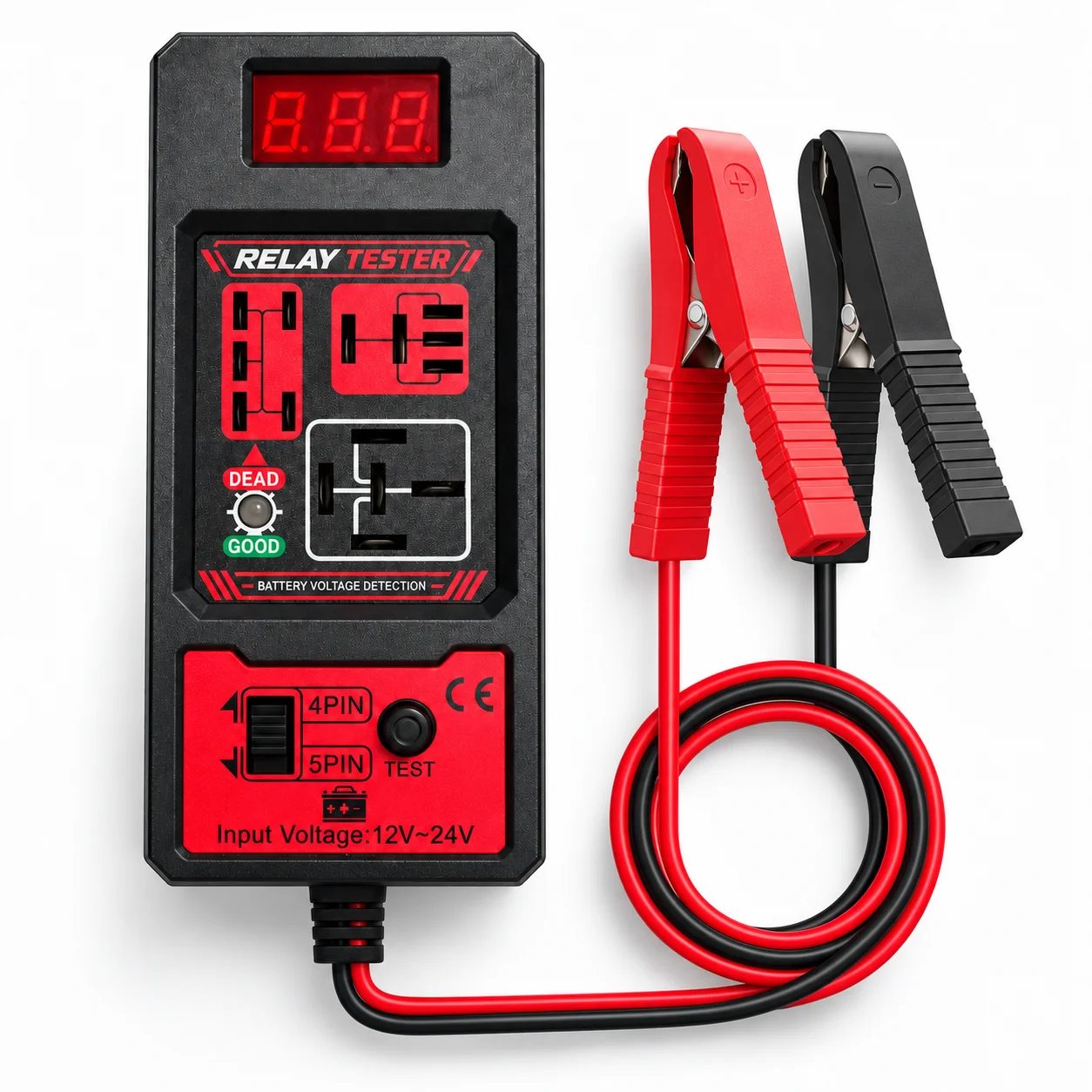 Car Diagnostic Tool - 배터리 클램프가 포함된 자동차 릴레이 테스터,