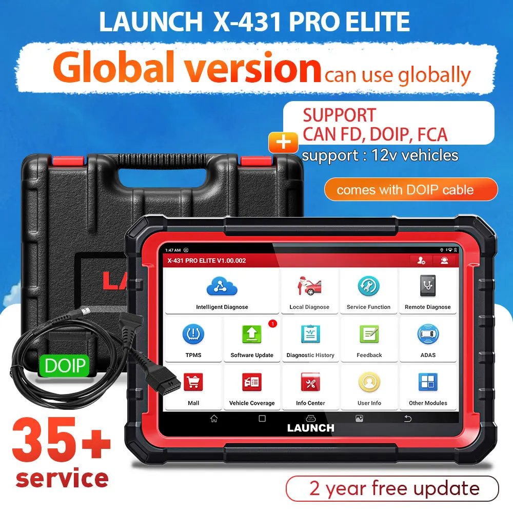 LAUNCH X431 PRO Elite Pro 5 Bidirectionele Auto OBD2 Diagnose Scanner Sleutelcodering