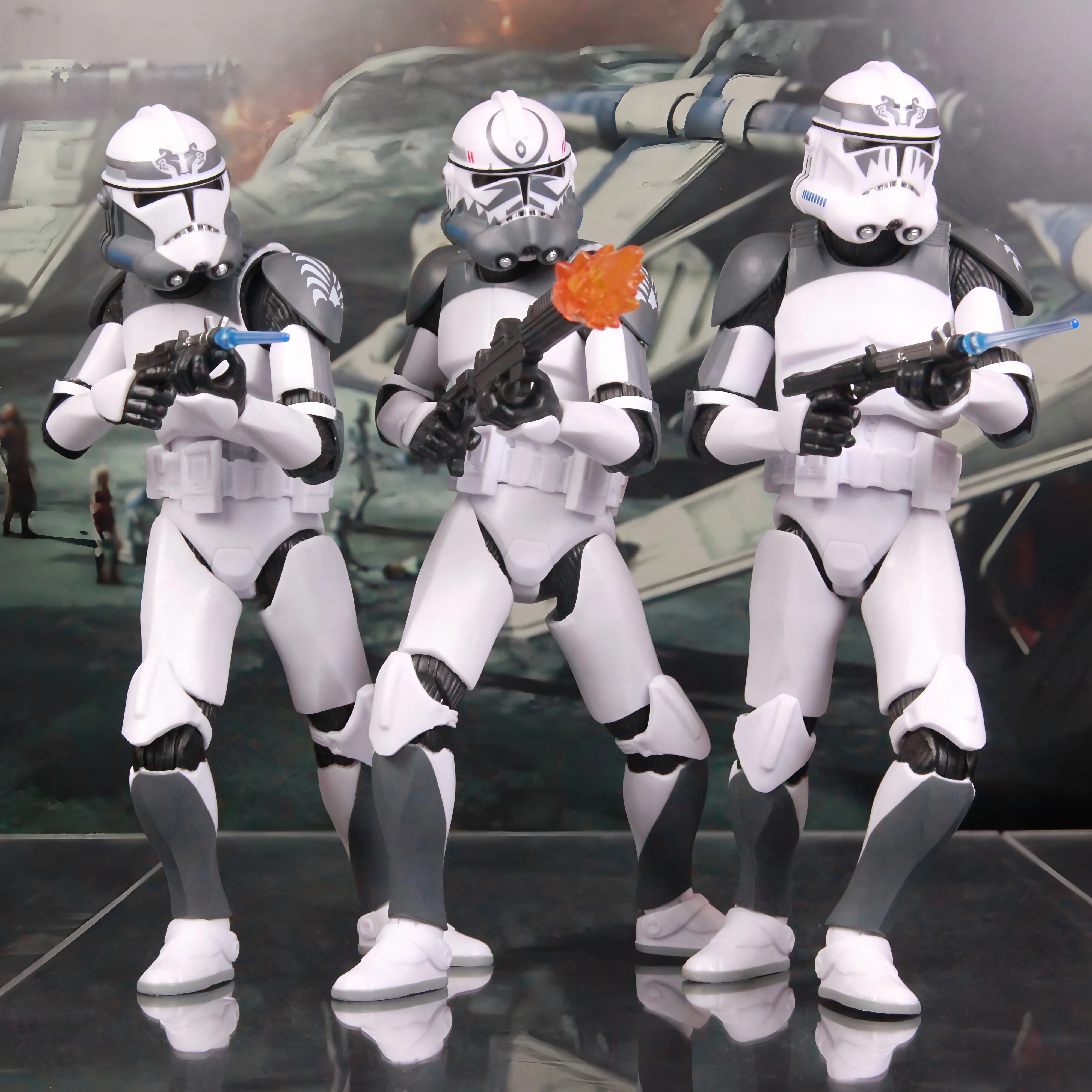 New Body(JOV3.0) - Star Wars 104th Trooper Wolf Pack Boost Sinker Comet Kamino ARC Trooper Grey Team 6" Action Figure Clone Toys