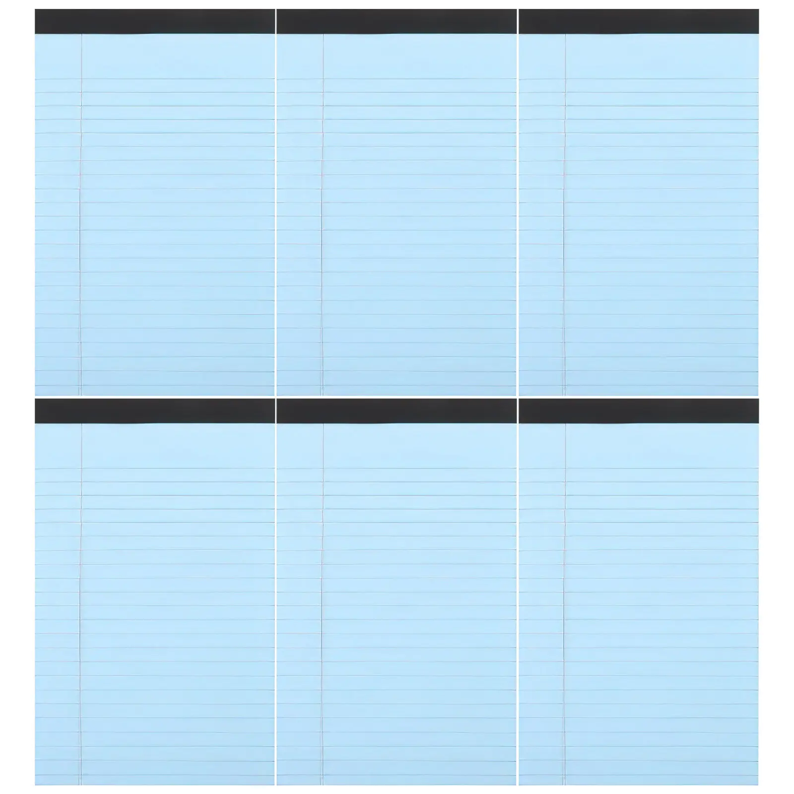 6Pack Tear-Off Memo Pad Lined Reminder Notebook Compact Pocket Notepad Smooth Writing Paper Minimalist Design Daily Task