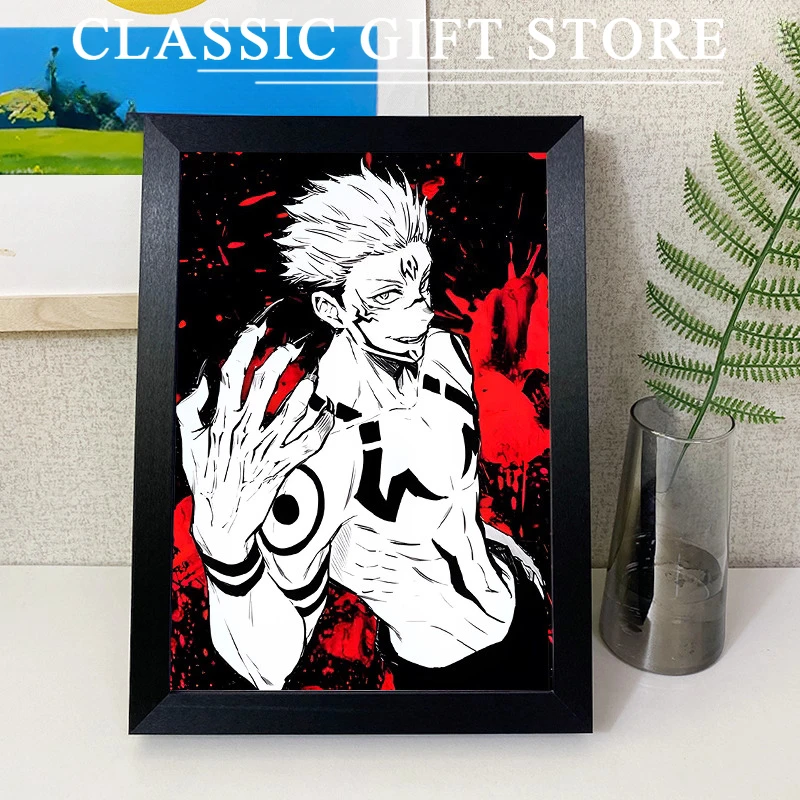 

Jujutsu Kaisen Anime Peripherals Gojo Satoru Suguru Geto Yuji Itadori Photo Frame Decorative Figure Cartoon Collectible Gifts