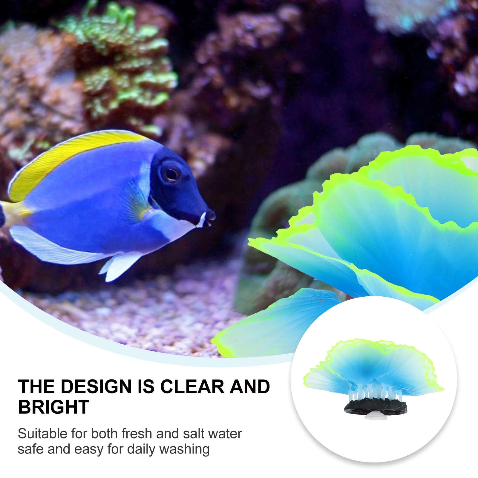 

Artificial Coral Decor Realistic Resin Plant nament for Aquarium L scaping Fish Tank Accessories Glowing Underwater Decor Pet