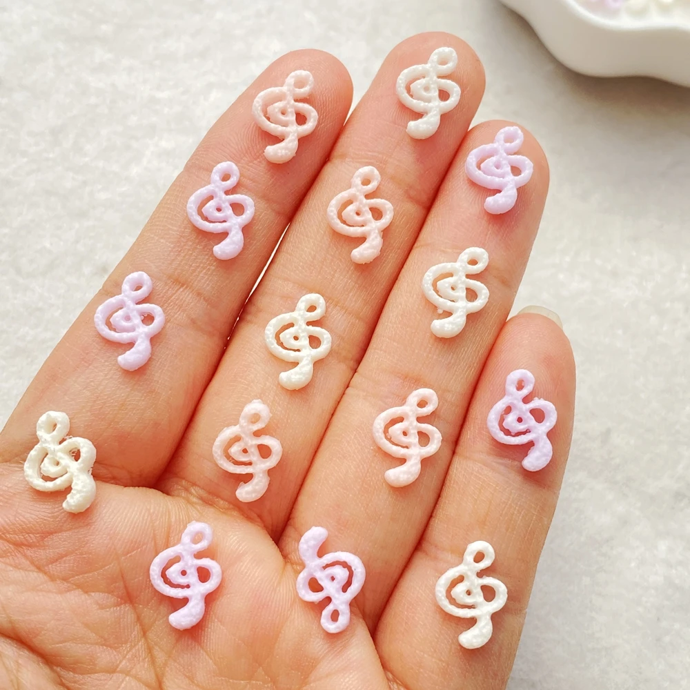 50pcs Mix Resin Mini Pink Musical Symbol Nail Art Flatback Stone Applique DIY Christmas Charms Scrapbook Decor Crafts