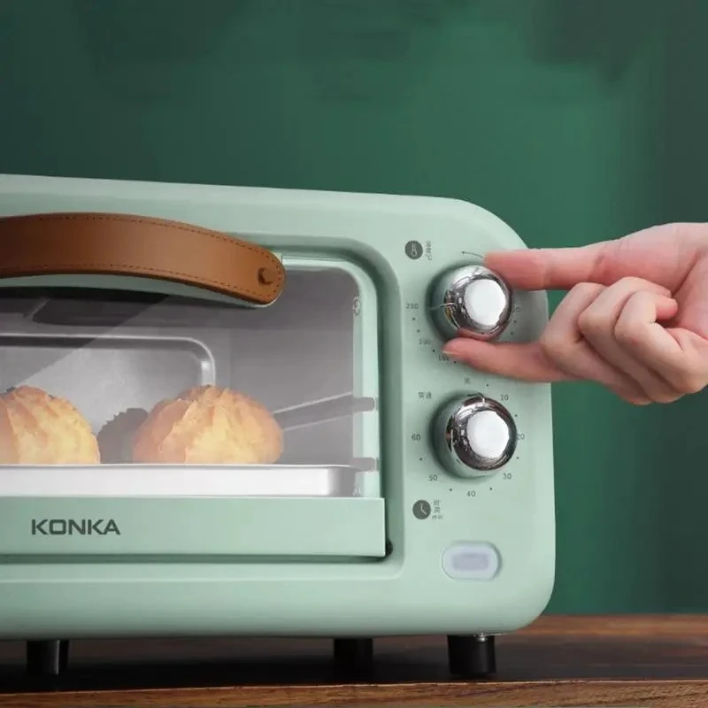 Transparent Mini Electric Oven 12L Household Electric Oven Double Roasting Position Intelligent Baking Oven
