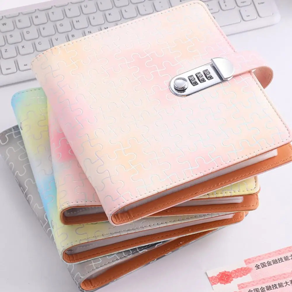 Save Money 200 Envelopes Money Saving Challeng With Password Lock PU Mini Binder Savings Challenge Large Capacity Reusable