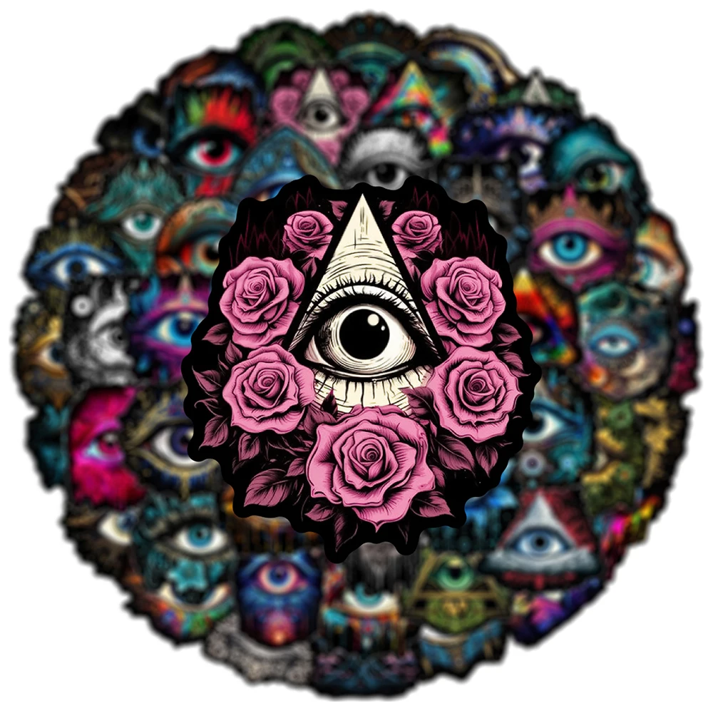 10/30/50PCS Cool Art Eye Stickers Aesthetic Skateboard Guitar Suitcase Freezer Motorcycle Waterproof Graffiti Sticker Decals
