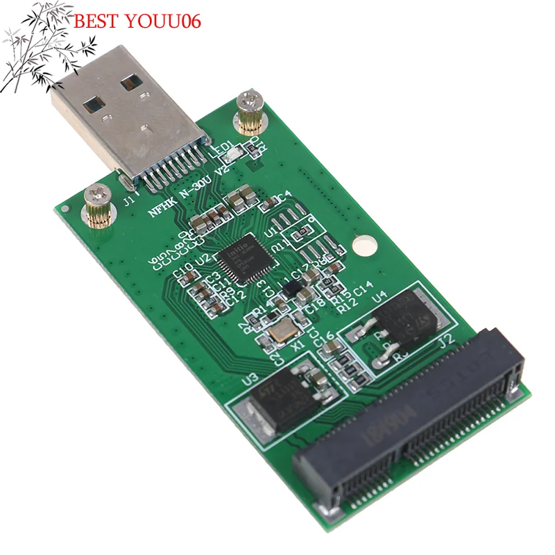 Hot 1Pc Mini USB 3.0 To PCIE MSATA External SSD PCBA Conveter Adapter Card