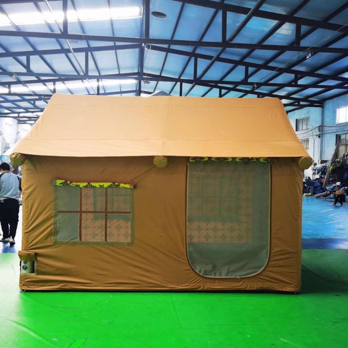 Da Niu Thickened Oxford Cloth Four Season Inflatable Double Layer Outdoor Camping Tent 3000+mm Waterproof Snowproof Polyester