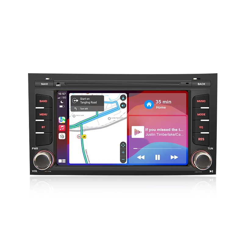 Junsun 7-Zoll-Autoradio für Seat Leon MK3 5F 2012–2020 Wireless CarPlay Android Auto 2 DIN Intelligent Multimedia 4G