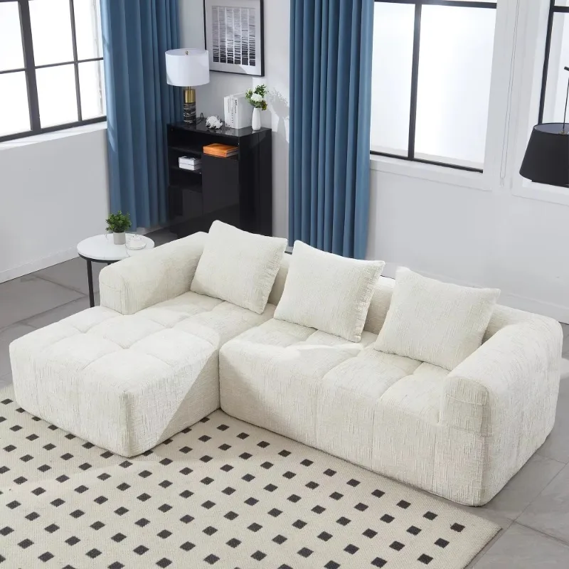 

98.42-inch Modular Sectional Sofa, Modern Modular L-shaped Sofa with Chaise Longue, Equipped