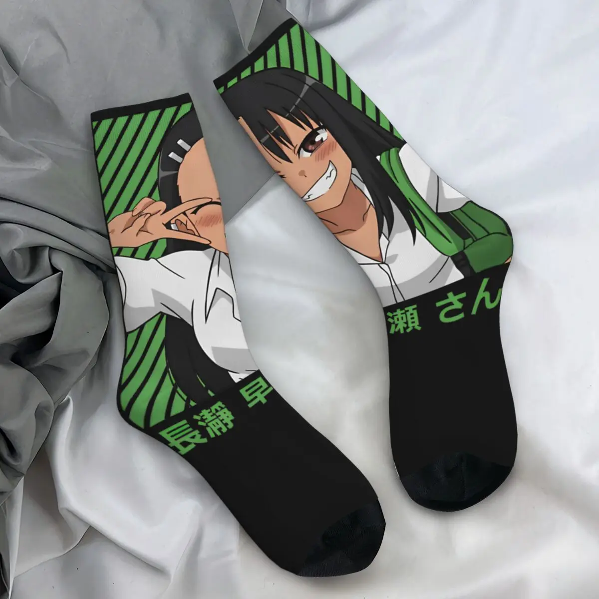 Носки Nagatoro Hayase Ijiranaide Nagatoro-san, зимние чулки, забавные мужские теплые мягкие носки унисекс, дизайн для занятий спортом на открытом воздухе, без носков